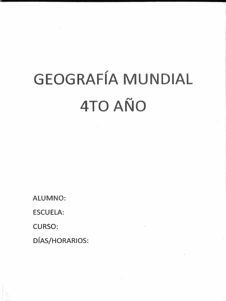 Libro Geografia Mundial 4to Año | PDF