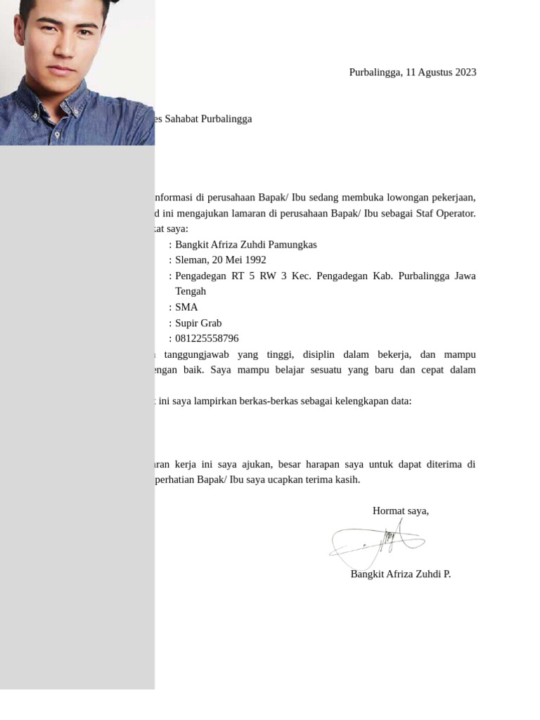 Lamaran Kerja Ipah Indokores Pdf