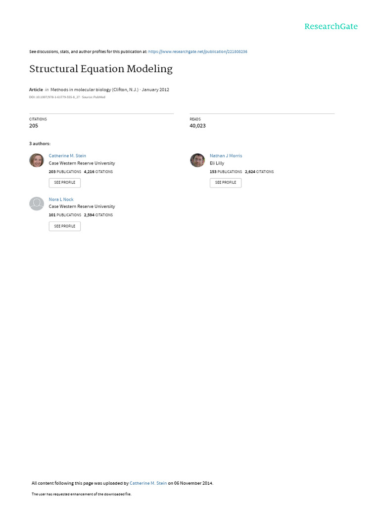 Structural Equation Modeling Overview | PDF | Structural Equation ...