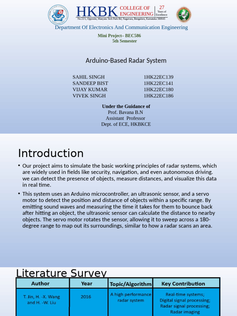 0th Mini Project Phase Review FORMAT | PDF | Arduino | Radar