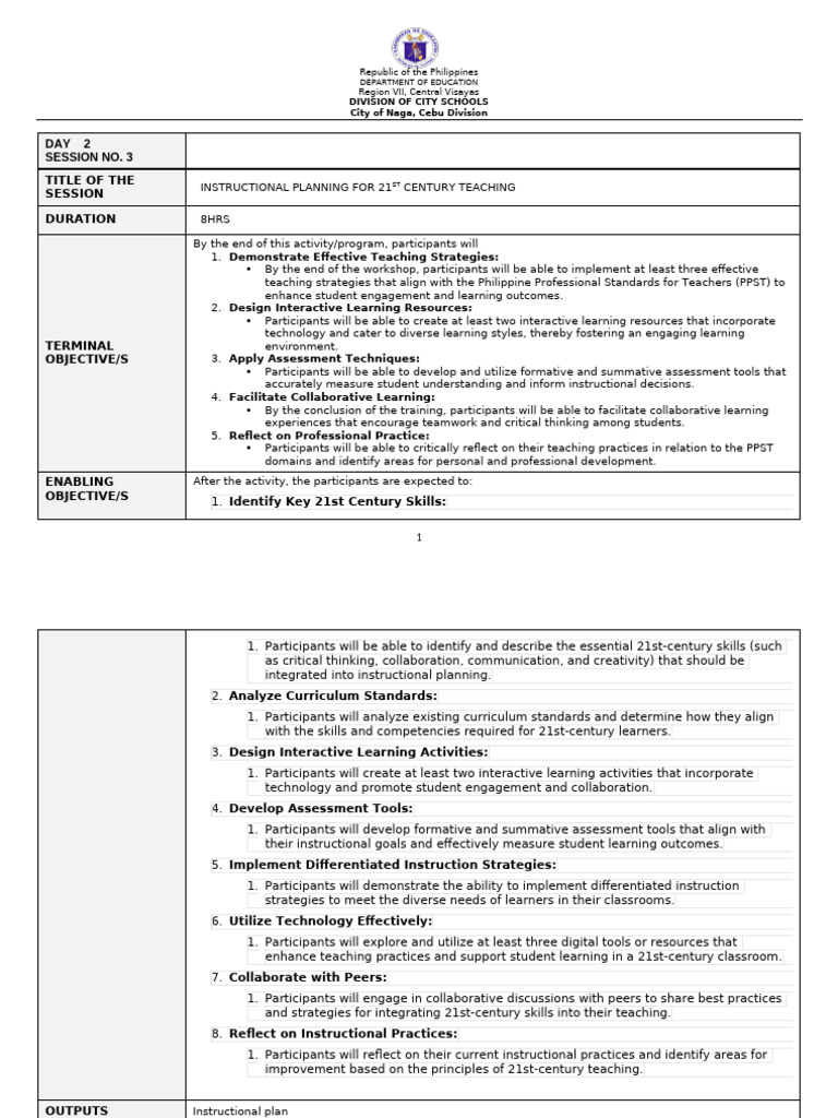 Session Guide Nset Nov. 2024 Day 2 | PDF | Lesson Plan | Differentiated ...