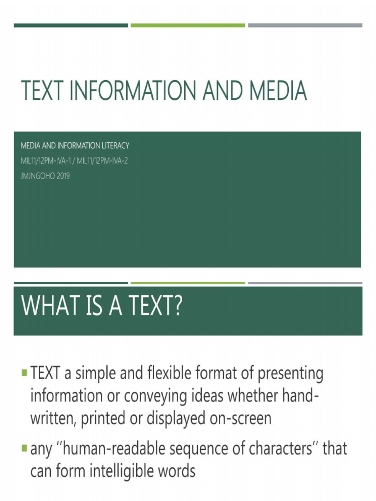 Text Information and Media | PDF