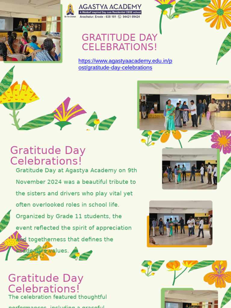 Gratitude Day Celebration Pdf