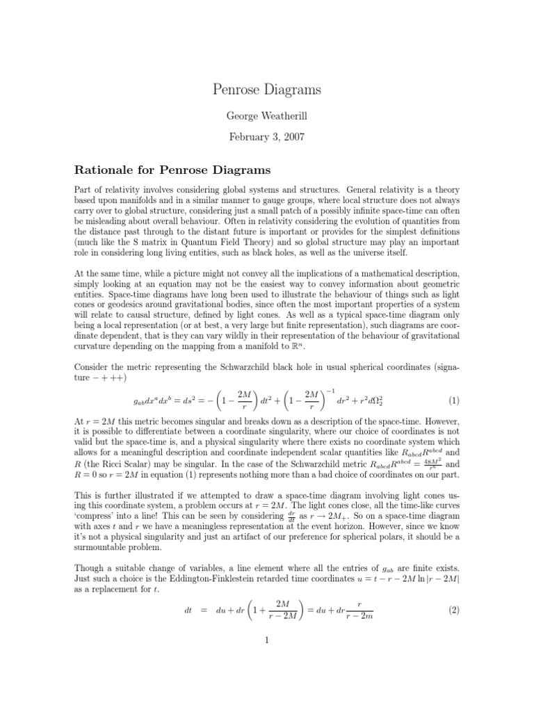 Penrose Diagrams | PDF | Spacetime | General Relativity