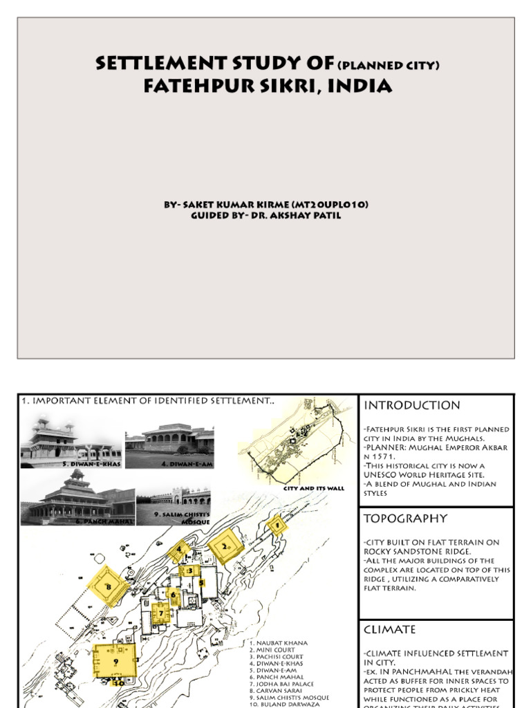 Saket Kumar Kirme MT20UPL010 Hhs Settlement Study of Fatehpur Sikri and ...