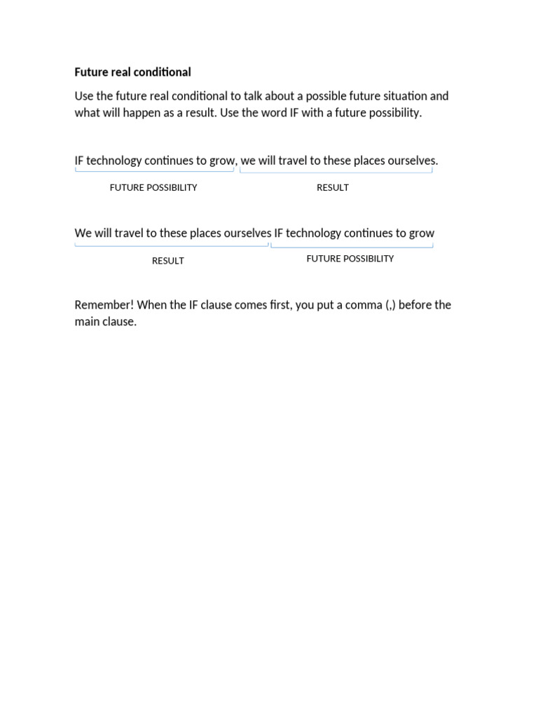 Future Real Conditional Explained | PDF