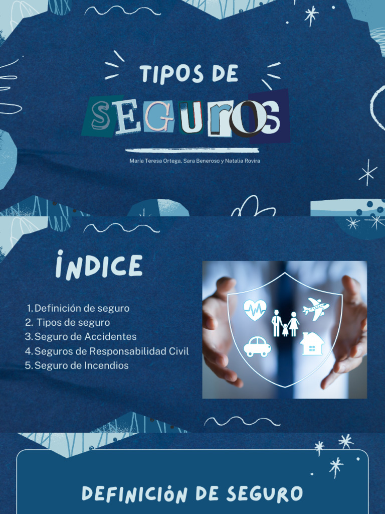 Tipos de Seguros: Accidentes y Responsabilidad | PDF | Seguro | Póliza ...