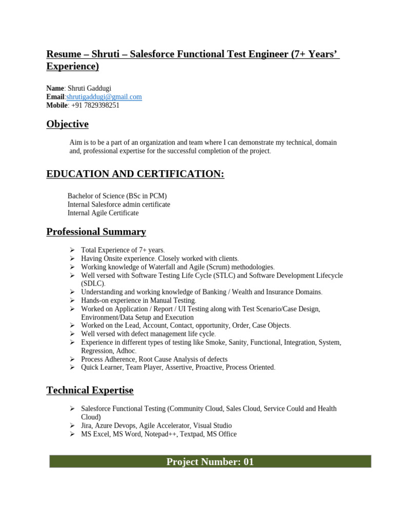 Shruti - SFDC Tester | PDF | Software Development Process | Agile ...