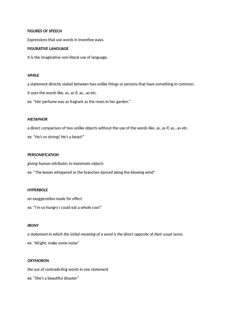 Figures of Speech and Linguistic Devices 2 | PDF