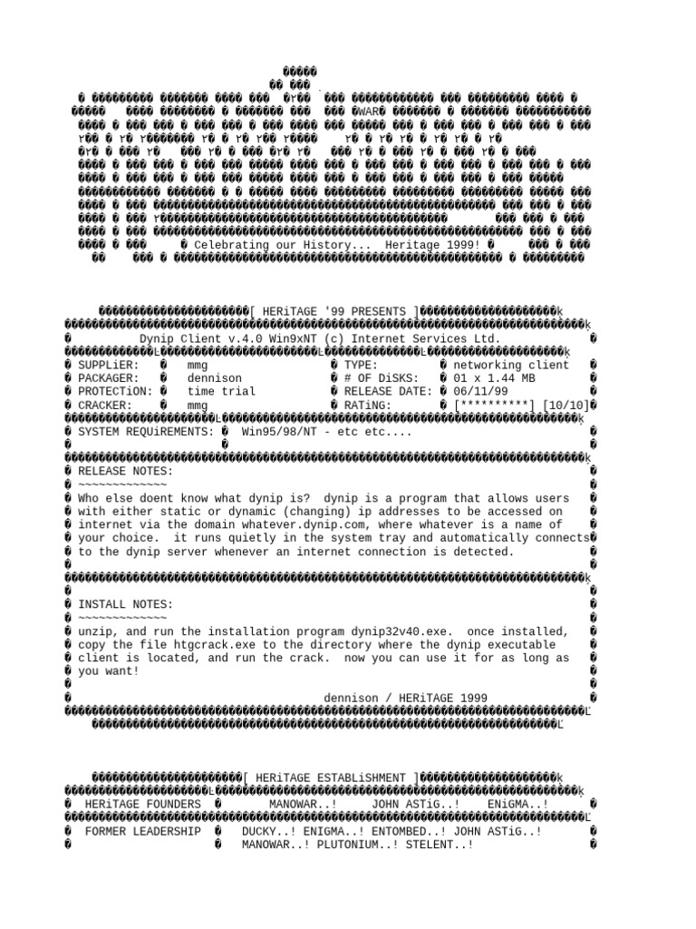 Dynip 4.0-HERiTAGE | PDF