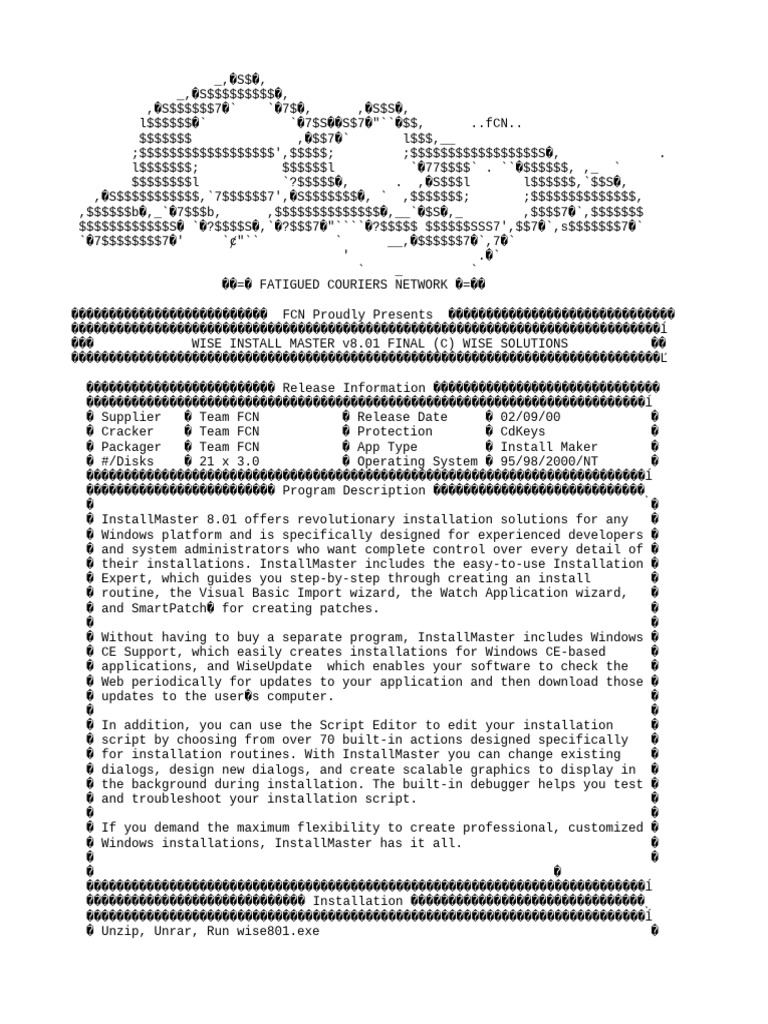 Wise Install Maker v8.01-FCN | PDF