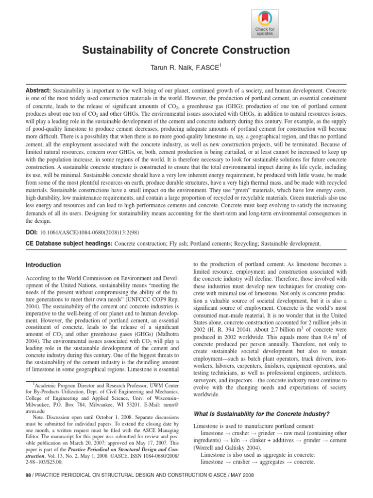 (Asce) 1084-0680 (2008) 13 2 | PDF | Cement | Concrete