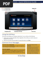 Kronos Time Clock Usage Guide | PDF | Computer Keyboard | Labor