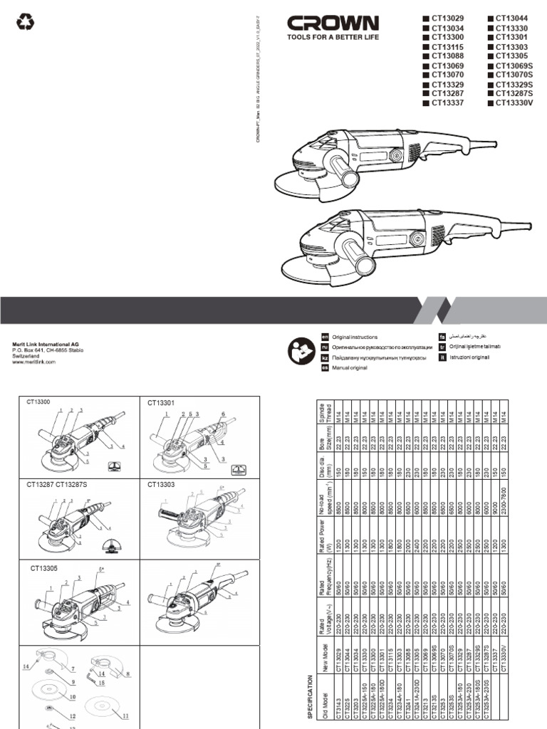 Angle Grinder Safety Instructions Guide | PDF | Grinding (Abrasive ...