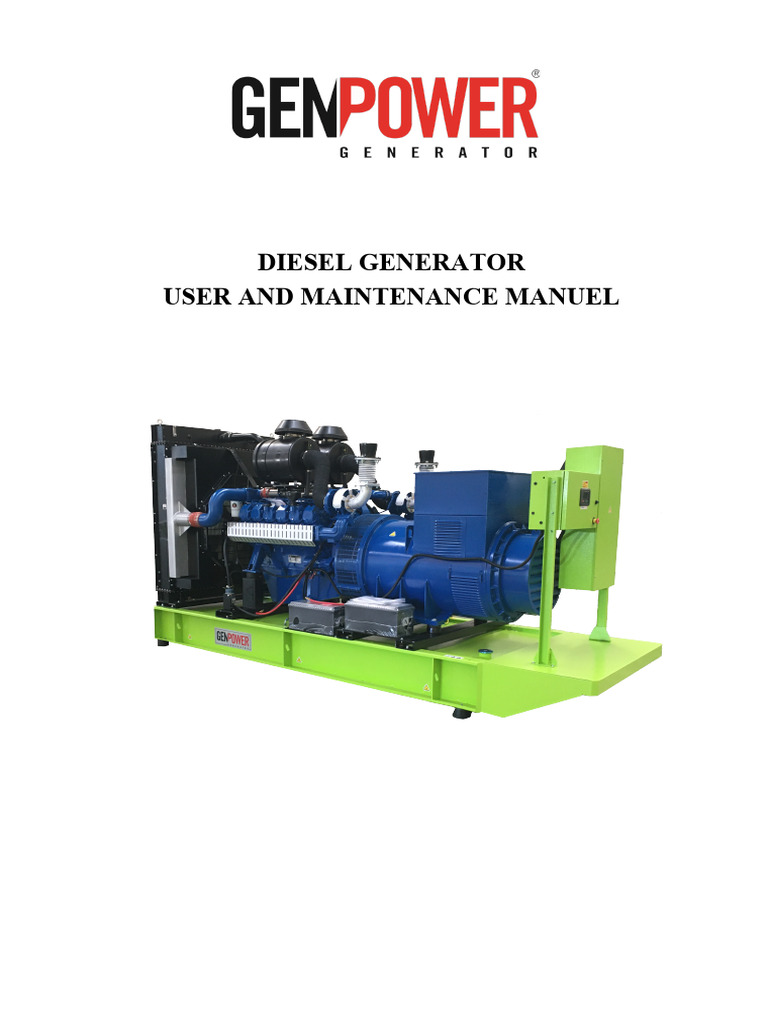 Diesel Generator User Manual & Maintenance | PDF | Atmosphere Of Earth ...