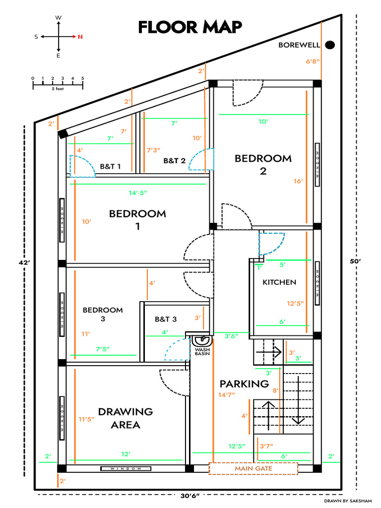 Detailed Floor Plan with Dimensions | PDF