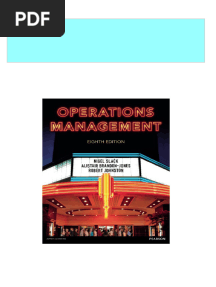 Complete Operations Management Slack Nigel PDF For All Chapters