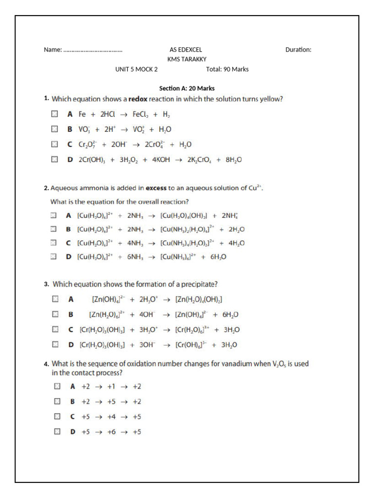 UNIT 5 Mock 2 | PDF