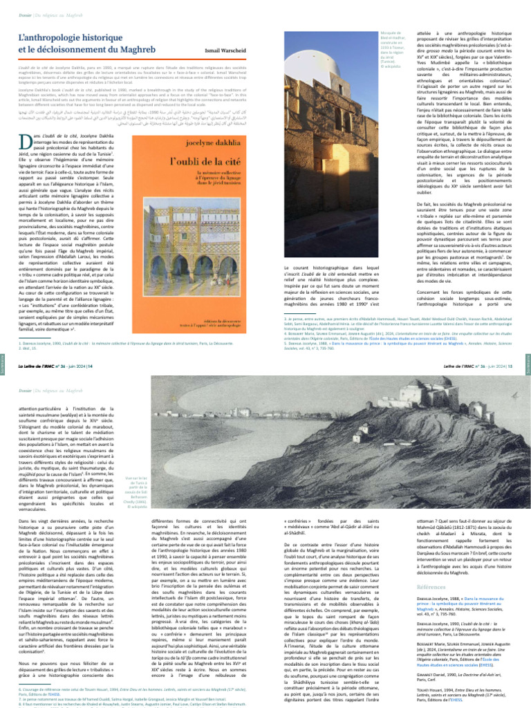 L'anthropologie historique au Maghreb | PDF | Soufisme | le Maghreb
