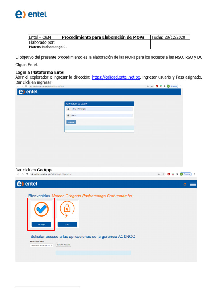 Procedimiento para Crear MOPs en Entel | PDF | Informática