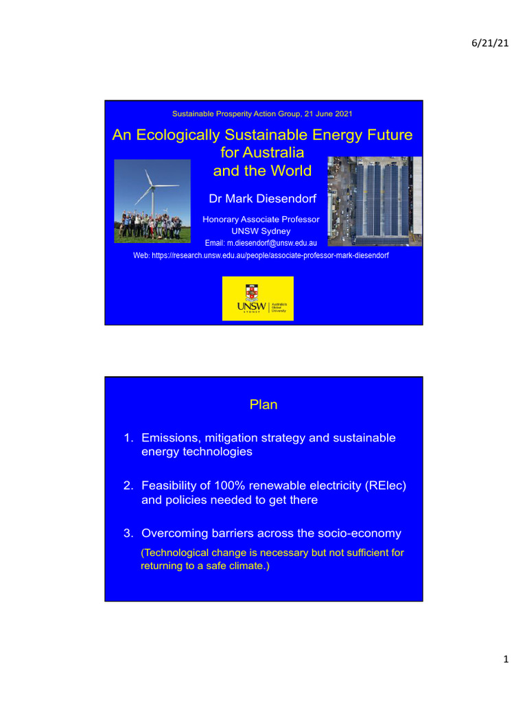 Sustainable Energy Future for Australia | PDF | Renewable Energy ...