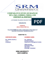 49245561 Comparative Study of Soaps of HUL P Amp G Godrej Nirma and Johnson Amp Johnson