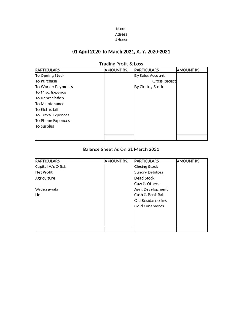 Balance Sheet 22-23 | PDF | Expense | Income