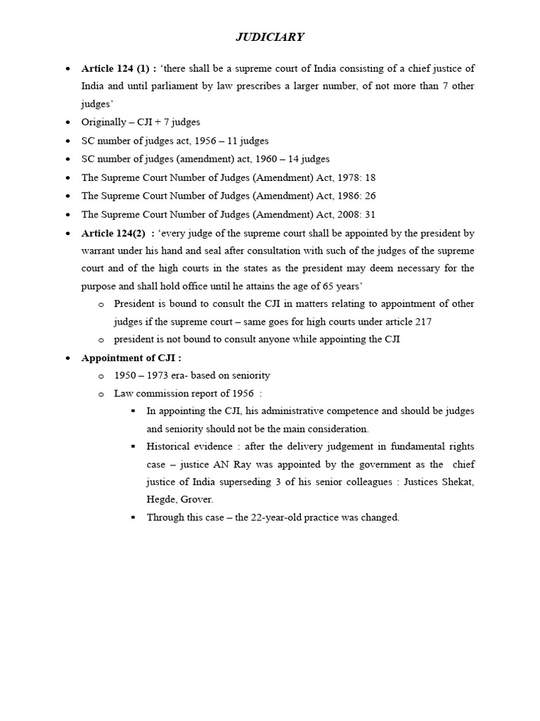 JUDICIARY | PDF | Jurisdiction | Supreme Court Of India