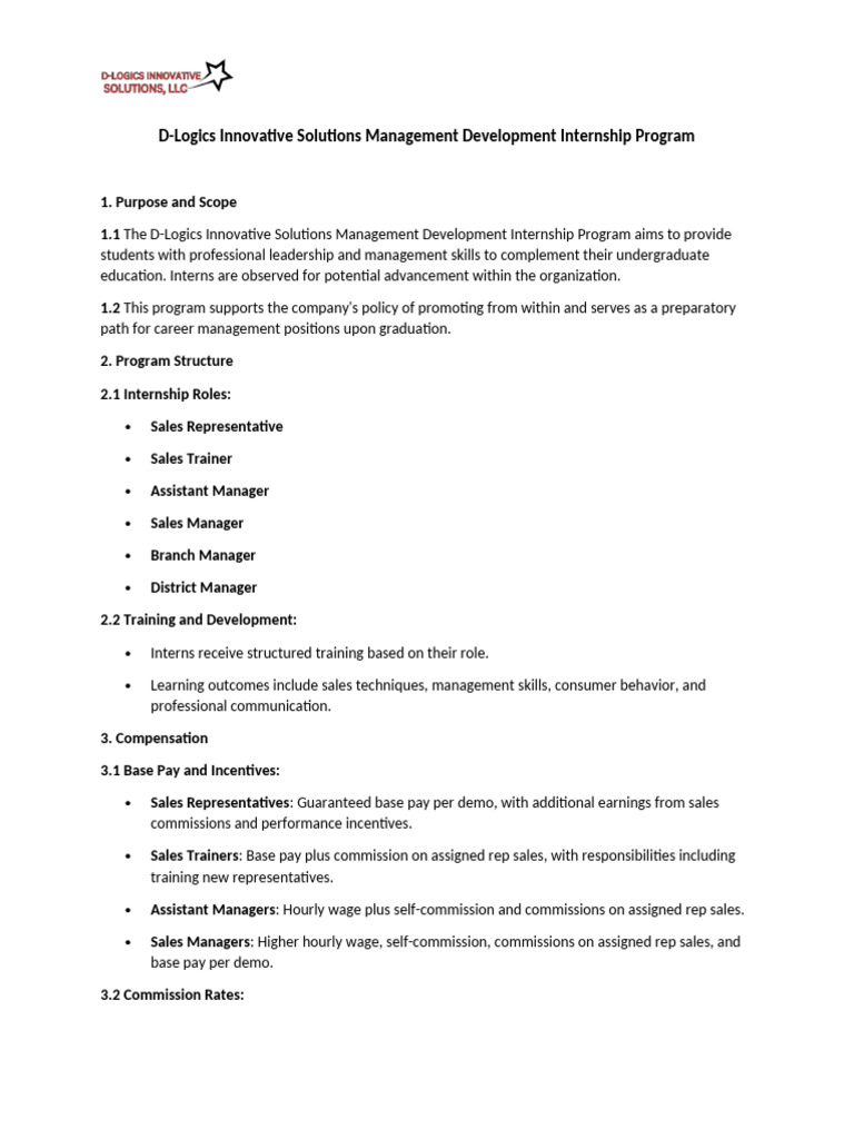 Sales Representative Internship Program | PDF | Incentive | Internship