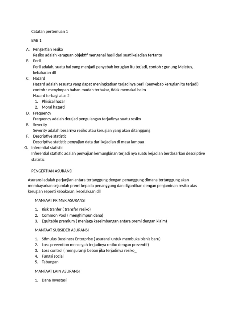 Catatan Pertemuan 1 Pdf