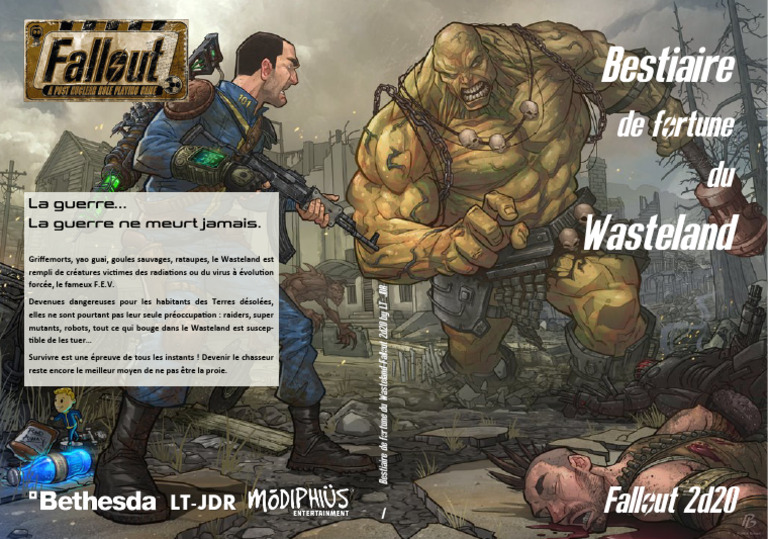 Bestiaire du Wasteland dans Fallout 2d20 | PDF