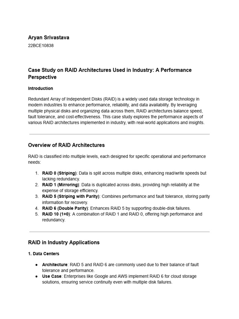 Real-life Case Studies of RAID Implementation in Business Environments