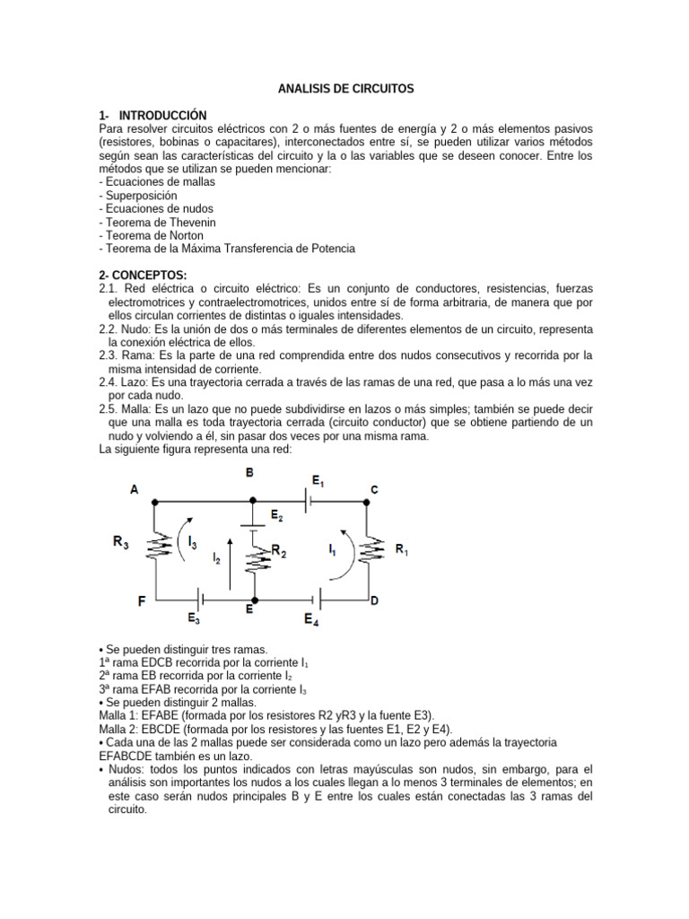 22 Analisis de Circuitos | PDF | Red elctrica | Resistencia Elctrica ...