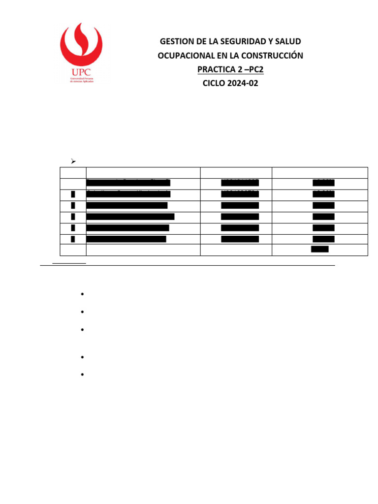 PC2 - Grupo 2 - Informe | PDF | Seguridad y salud ocupacional | Hospital