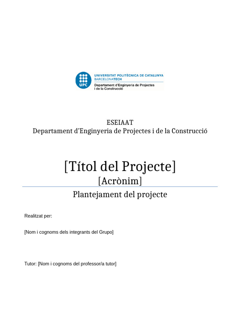 Template Project Charter 24-25 | PDF