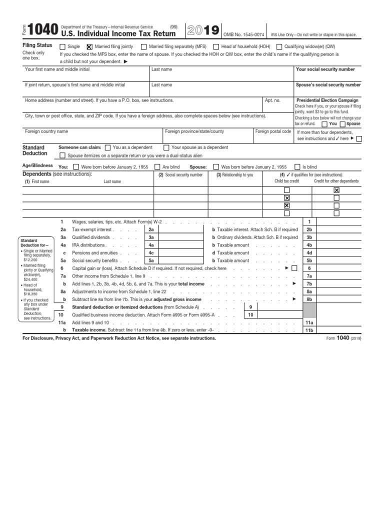 2019 turbo tax return pdf irs tax forms social security united
