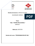 Ensayo Capitulo 1 SQL and Relational Teory