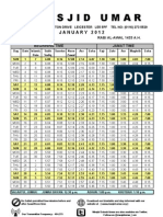 Timetable Jan