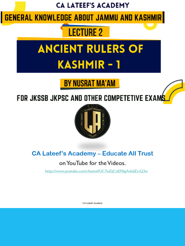 Rulers of Kashmir: A Historical Overview | PDF | Mahabharata
