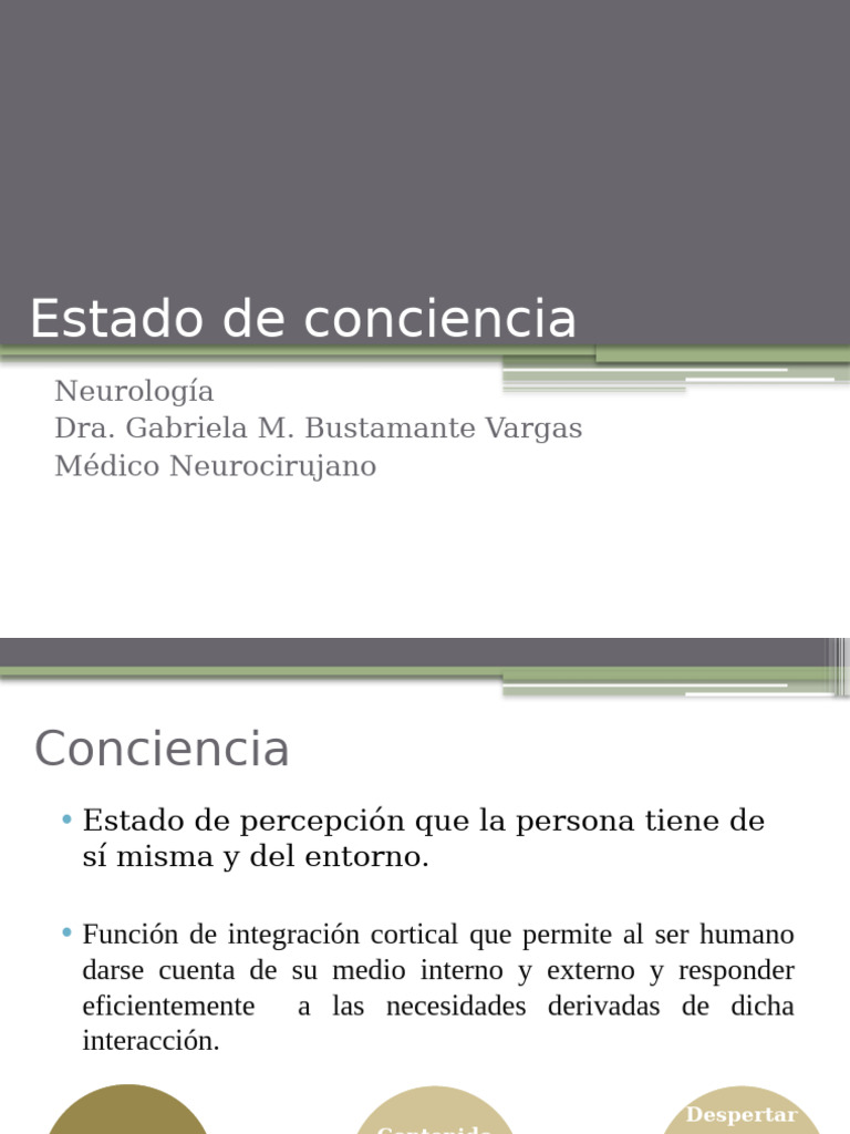 Estado de Conciencia | PDF | Coma | Cerebro
