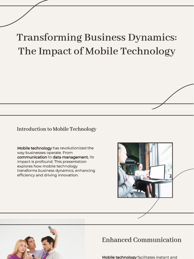 Slidesgo Transforming Business Dynamics The Impact of Mobile Technology ...