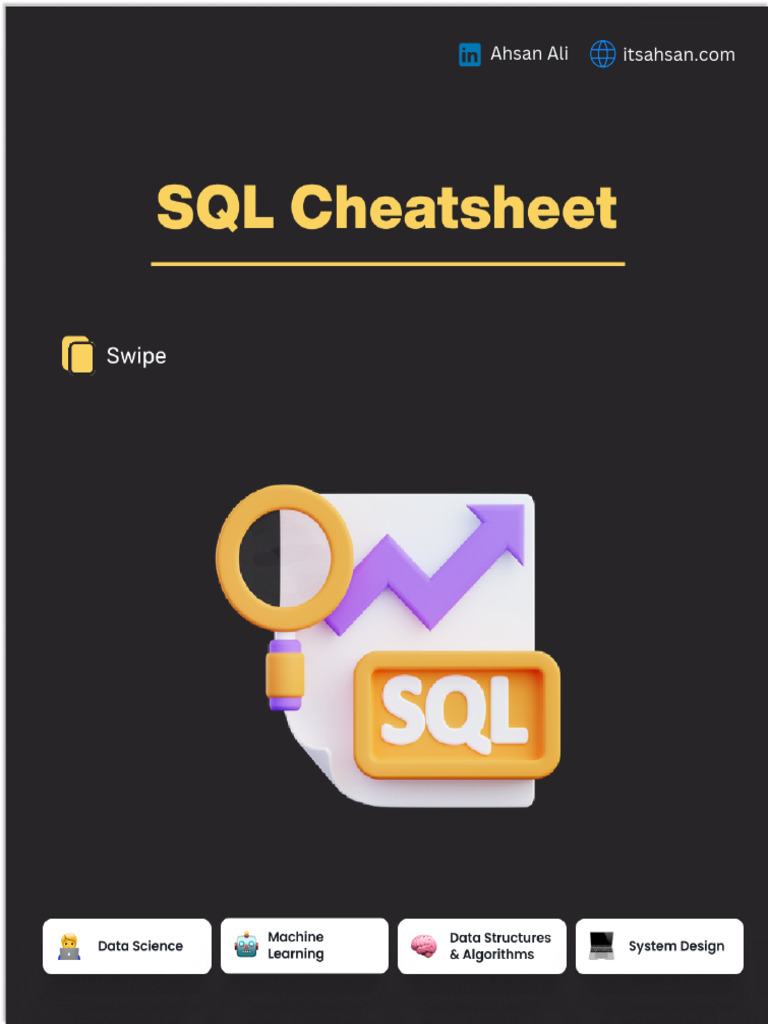 SQL CheatSheet | PDF