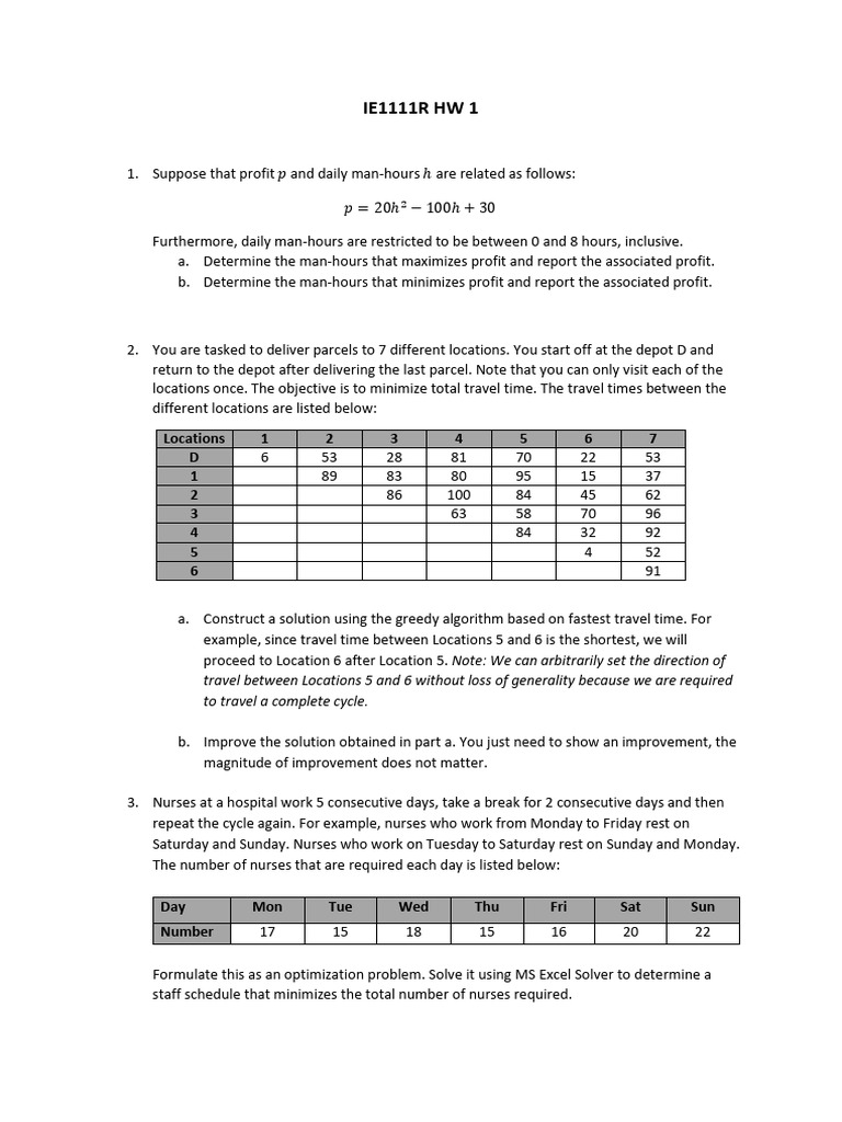 Optimization Problems in Operations Research | PDF | Computer Science ...
