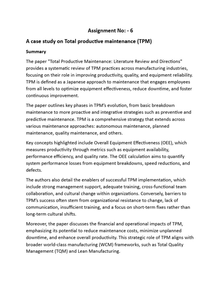 Assignment No 6,7,8 | PDF | Six Sigma | Supply Chain Management