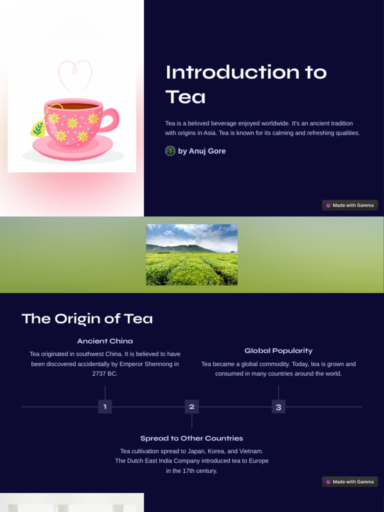 Introduction To Tea | PDF | Tea | Caffeine