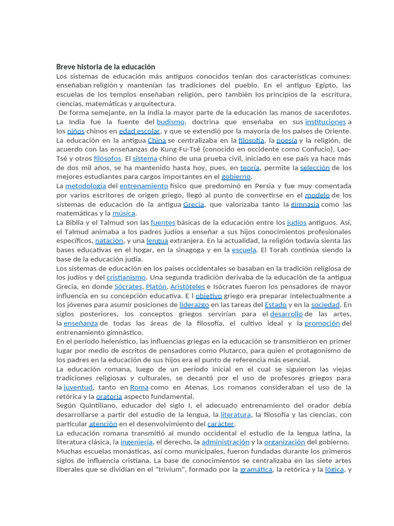 Breve Historia de La Educación | PDF | Democracia | Ideologías políticas