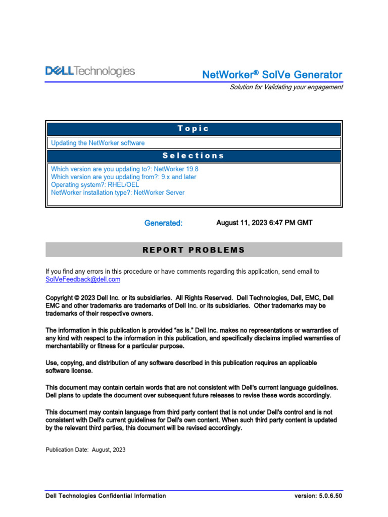Networker Updating The Networker Software Networker 19 8 Pdf