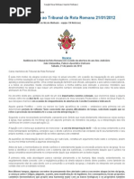 Discurso Do Papa Ao Tribunal Da Rota Romana