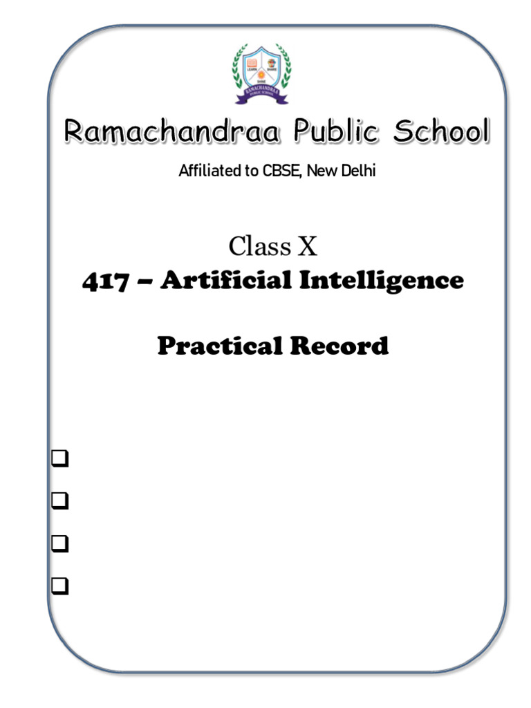 Class 10 ai practical record 24 25 pdf computer engineering