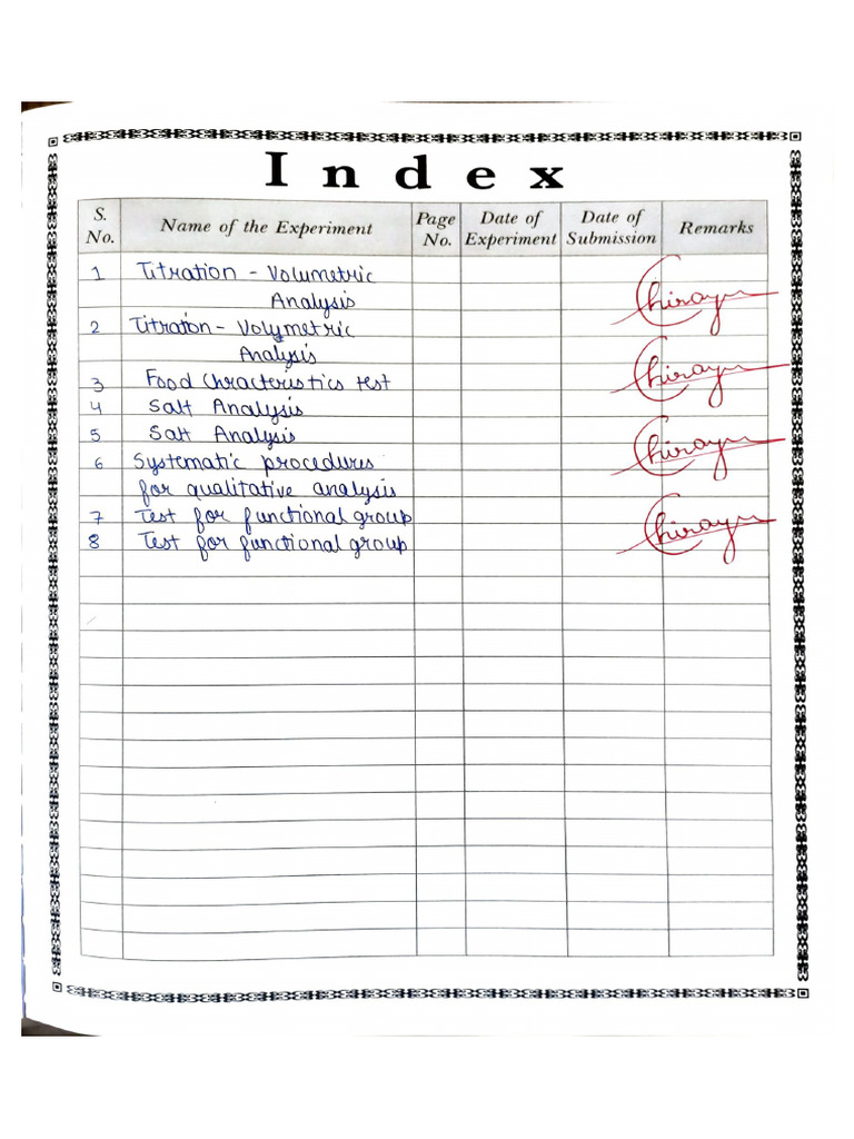 Chmistry Practical File | PDF